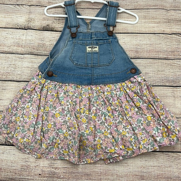 OshKosh B'gosh Other - Osh Kosh Floral Overall Dress Sz 3T